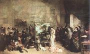 Gustave Courbet the studio of the painter,a real allegory china oil painting artist